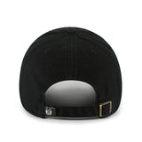 '47 Brand Clean Up Wordmark Black Milwaukee Bucks Adjustable Hat-back