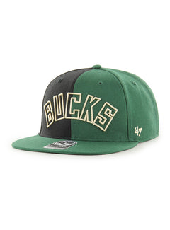 '47 Brand Captain Fracture Milwaukee Bucks Snapback Hat- angled left