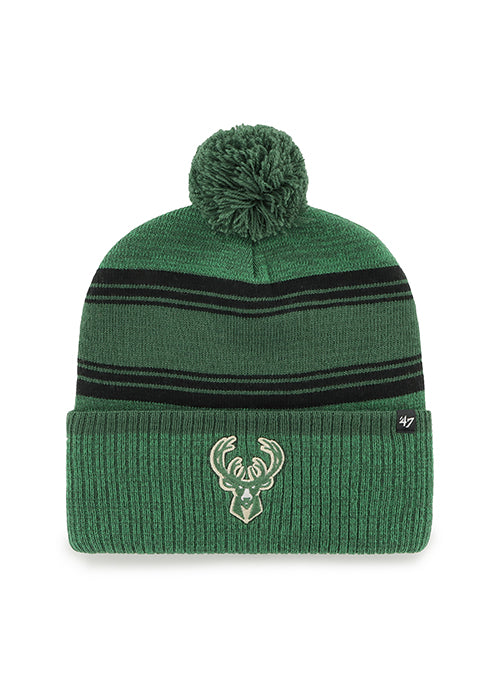 '47 Brand Cuff Pom Fadeout Milwaukee Bucks Knit Hat- front