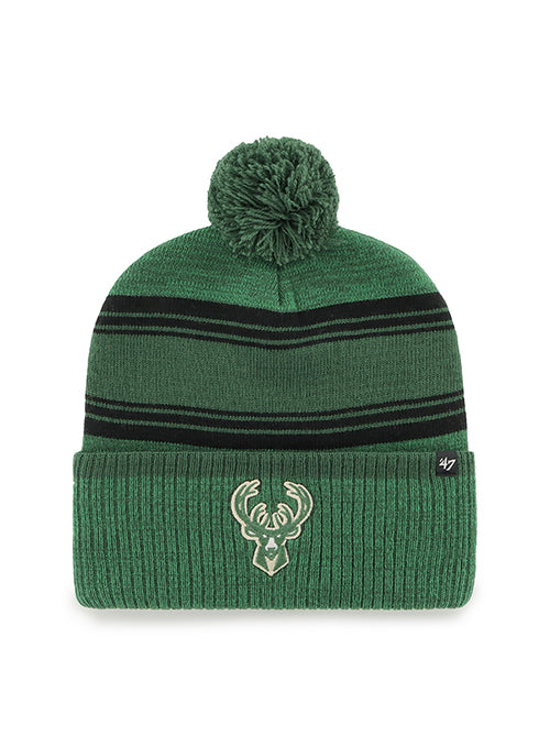 '47 Brand Cuff Pom Fadeout Milwaukee Bucks Knit Hat- front 