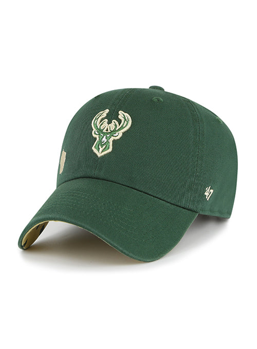 Women's '47 Brand Clean Up Confetti Milwaukee Bucks Adjustable Hat- angled left