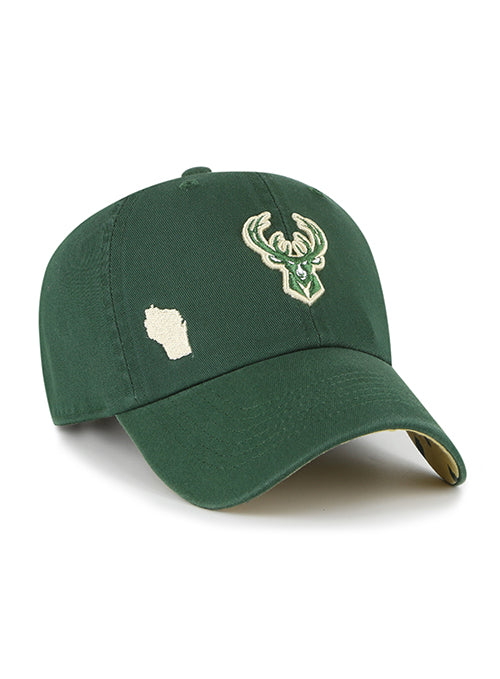Women's '47 Brand Clean Up Confetti Milwaukee Bucks Adjustable Hat- angled right