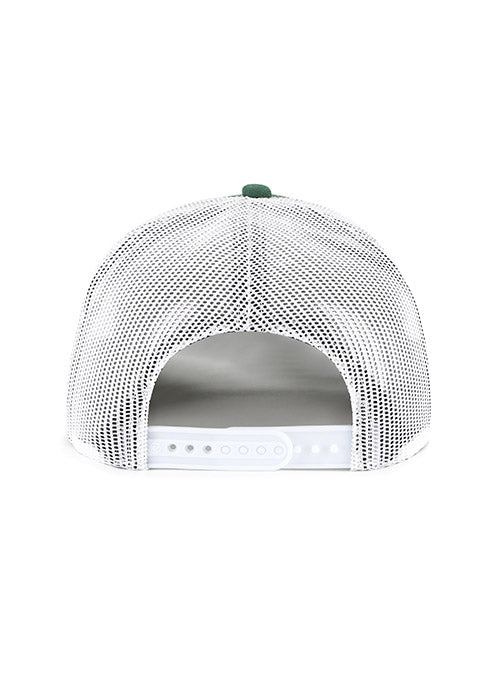 Youth '47 Brand Trucker Scramble Milwaukee Bucks Adjustable Hat In Green - Back View