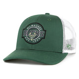 Youth '47 Brand Trucker Scramble Milwaukee Bucks Adjustable Hat In Green - Angled Left Side View