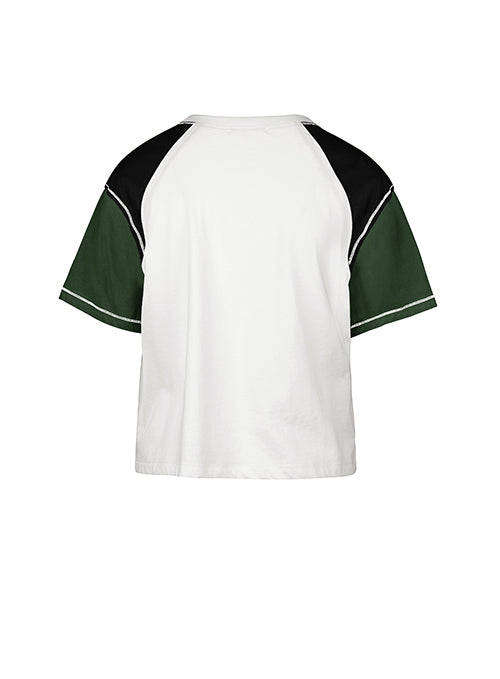 Women's '47 Brand Frankie Premier Gia Milwaukee Bucks Crop T-Shirt-back