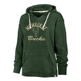 Women's '47 Brand Kennedy Wrapped Up Milwaukee Bucks Hooded Sweatshirt-front
