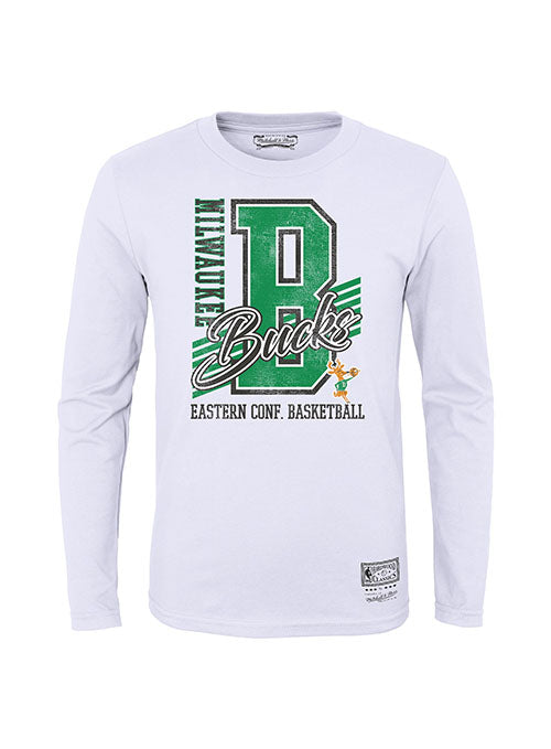 Youth Mitchell & Ness HWC '68 Make the Cut Milwaukee Bucks Long Sleeve T-Shirt