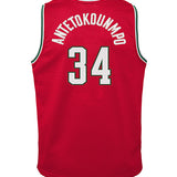 Youth Mitchell & Ness HWC '14 Giannis Antetokounmpo Milwaukee Bucks Swingman jersey-back
