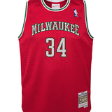 Youth Mitchell & Ness HWC '14 Giannis Antetokounmpo Milwaukee Bucks Swingman jersey-front