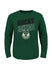 Juvenile Outerstuff Showtime Milwaukee Bucks Long Sleeve T-Shirt in Green - Front View