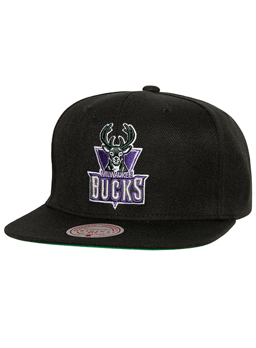 Mitchell & Ness HWC '93 Side Jam Milwaukee Bucks Snapback Hat- front