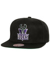 Mitchell & Ness HWC '93 Side Jam Milwaukee Bucks Snapback Hat- front 