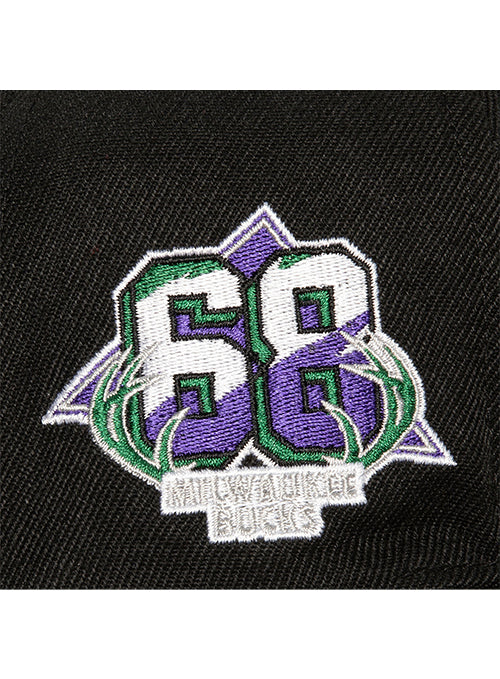 Mitchell & Ness HWC '93 Side Jam Milwaukee Bucks Snapback Hat- side patch