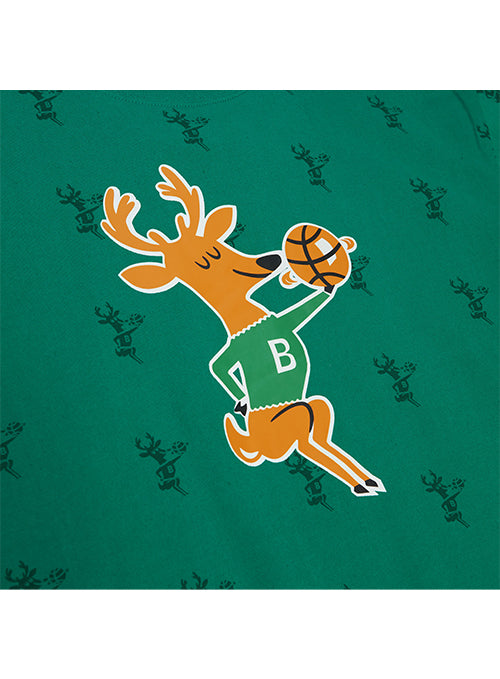 Mitchell & Ness '68 AOP Green Milwaukee Bucks T-Shirt-chest