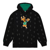 Mitchell & Ness HWC '68 AOP Black Milwaukee Bucks Hooded Sweatshirt- front
