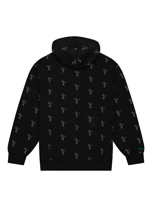 Mitchell & Ness HWC '68 AOP Black Milwaukee Bucks Hooded Sweatshirt-back
