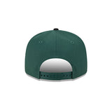 New Era 9Fifty Headline 2-Tone Milwaukee Bucks Snapback Hat in Green and Black - Back View