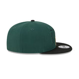 New Era 9Fifty Headline 2-Tone Milwaukee Bucks Snapback Hat in Green and Black - Right Side View