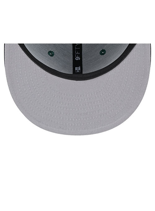 New Era 9Fifty Headline 2-Tone Milwaukee Bucks Snapback Hat in Green and Black - Underbill View