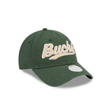 Women's New Era 9Forty Cheers Milwaukee Bucks Adjustable Hat-angled right