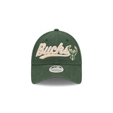 Women's New Era 9Forty Cheers Milwaukee Bucks Adjustable Hat- front