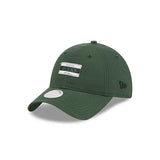 Women's New Era 9TWenty Stamp Square Milwaukee Bucks Adjustable Hat- Angled left