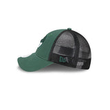 Women's 9forty Team Script Milwaukee Bucks Adjustable Hat in Green and Black - Left Side View