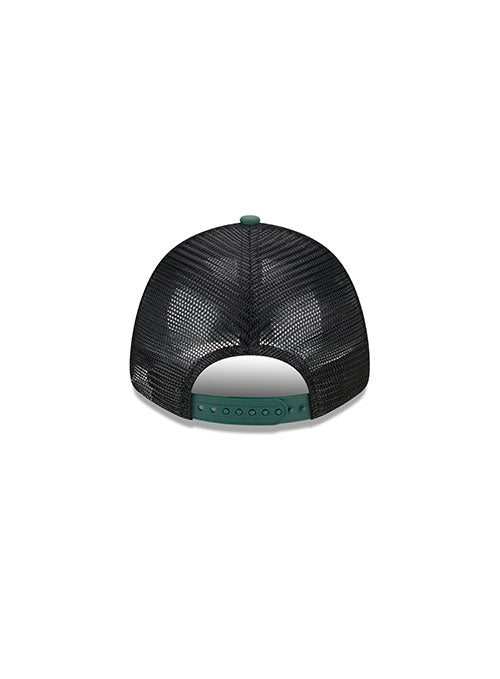 Women's 9forty Team Script Milwaukee Bucks Adjustable Hat in Green and Black - Back View