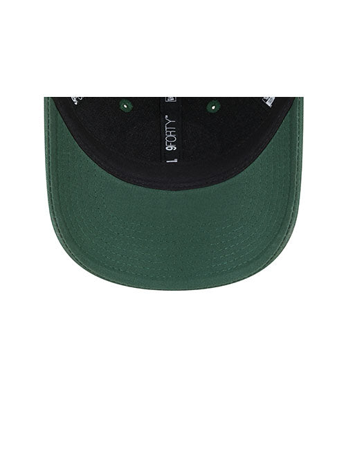 Women's 9forty Team Script Milwaukee Bucks Adjustable Hat in Green and Black - Underbill View