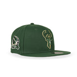 Youth New Era 9Fifty State Patch Milwaukee Bucks Snapback Hat-angled right