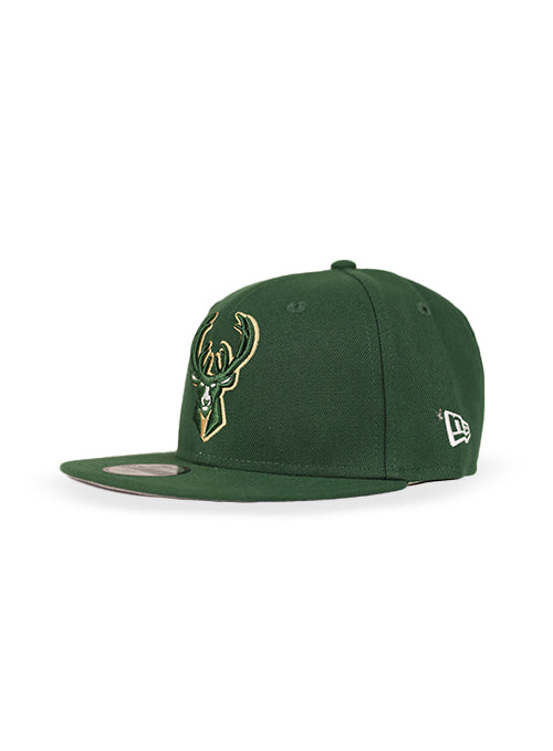 Youth New Era 9Fifty State Patch Milwaukee Bucks Snapback Hat-angled left