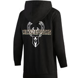 Women's Stadium Essentials Terrace Black Milwaukee Bucks Hooded Sweatshirt-back