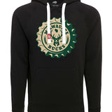 Sportiqe Olsen Bottle Cap Black Milwaukee Bucks Hooded Sweatshirt-front