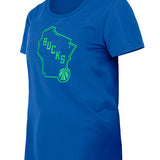Women's New Era 2023-24 City Edition State Milwaukee Bucks T-Shirt- front