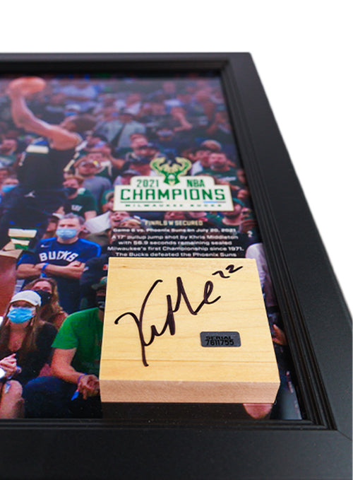 Signed Artsman Key Moments Khris Middleton Milwaukee Bucks Frame