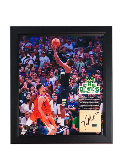 Signed Artsman Key Moments Khris Middleton Milwaukee Bucks Frame
