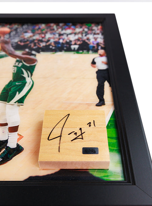 Signed Artsman Key Moments Jrue Holiday Milwaukee Bucks Frame-signature