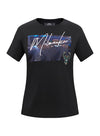 Women's Pro Standard City Edition City Scape Slim Milwaukee Bucks T-Shirt in Black - Front View