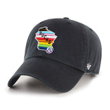 '47 Brand Clean Up Progress Pride Milwaukee Bucks Adjustable Hat In Black - Angled Left Side View
