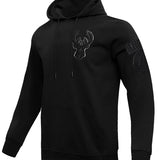 Pro Standard Triple Black Milwaukee Bucks Hooded Sweatshirt-angled front