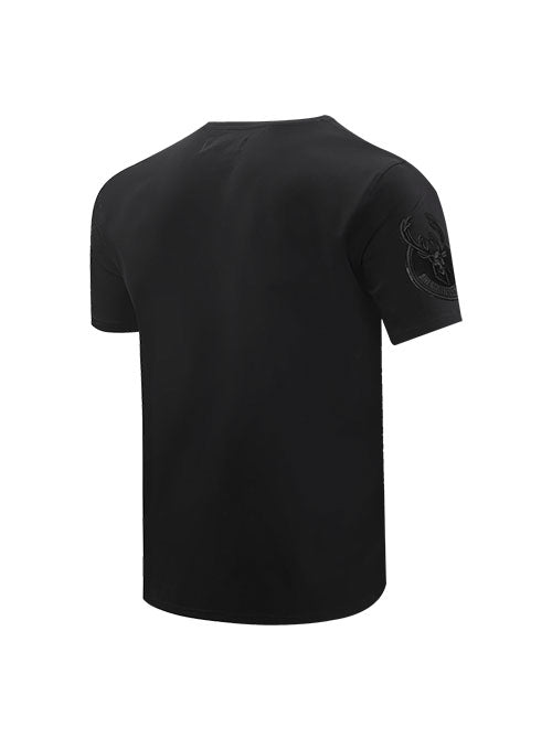 Pro Standard Triple Black Milwaukee Bucks T-Shirt - Angled Back Right Side View