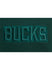 Pro Standard Neutral Pine Milwaukee Bucks Crewneck Sweatshirt - Zoomed in Left Arm Patch View
