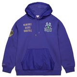Mitchell & Ness HWC '93 Vintage Purple Milwaukee Bucks Hooded Sweatshirt-front
