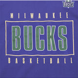 Mitchell & Ness Premium Vintage Milwaukee Bucks T-Shirt-chest print