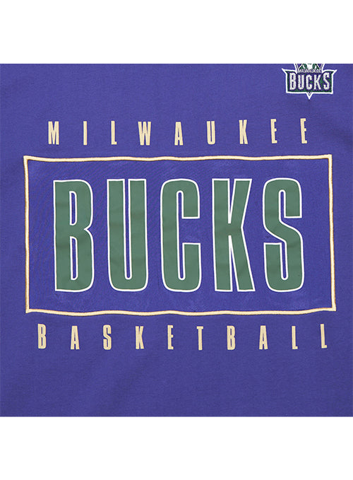 Mitchell & Ness Premium Vintage Milwaukee Bucks T-Shirt-chest print