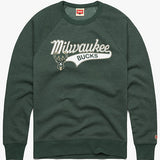 Homage Milwaukee Bucks Script Logo Crewneck Sweatshirt