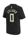 Youth Jordan Statement Edition Damian Lillard Milwaukee Bucks T-Shirt-back 