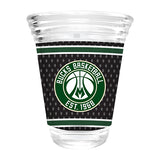 Great American Products 2oz Established Logo Milwaukee Bucks Shot Glass- front