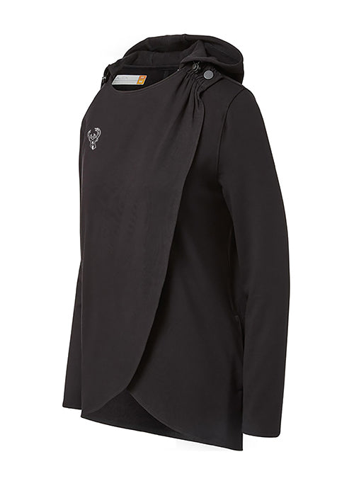 Women's Magna-Ready Adaptive Milwaukee Bucks Hooded Wrap Magnetic Cardigan-angled