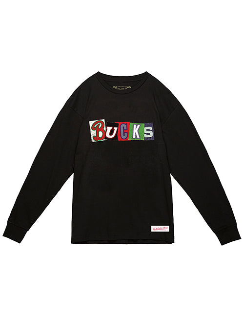 Bucks In Six x Mitchell & Ness Eras Milwaukee Bucks Long Sleeve T-Shirt-front